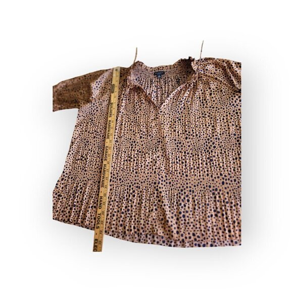 Anthropologie Current Air Dotty Tie-Neck Blouse size M - Picture 9 of 10